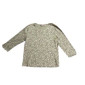 Croft & Barrow Green Floral Long Sleeve Tee Size L | Casual Everyday Comfort